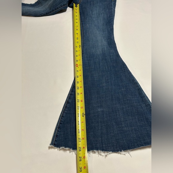 Free people we the free  Flare Jeans button fly bell bottom boho size 26- Blue - Picture 13 of 14